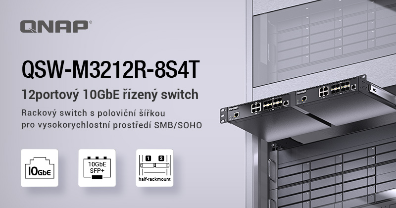 QNAP 10GbE switch QSW-M3212R-8S4T