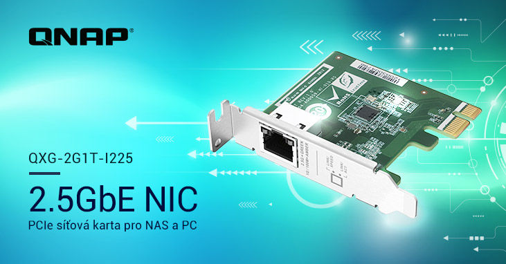 QNAP PCIe karta pro PC i NAS - QXG-2G1T-I225