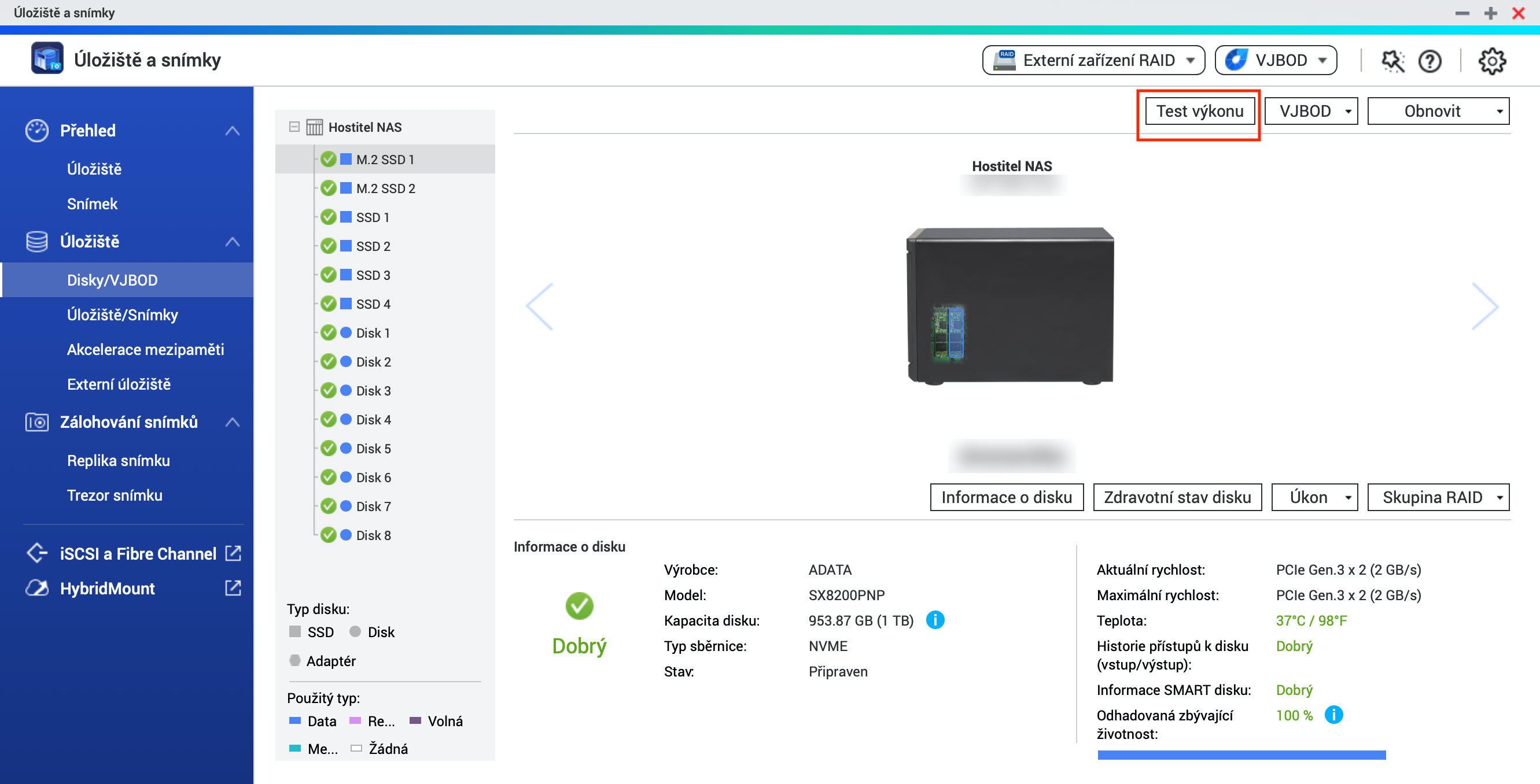 QNAP QTS - Úložiště a snímky (1)