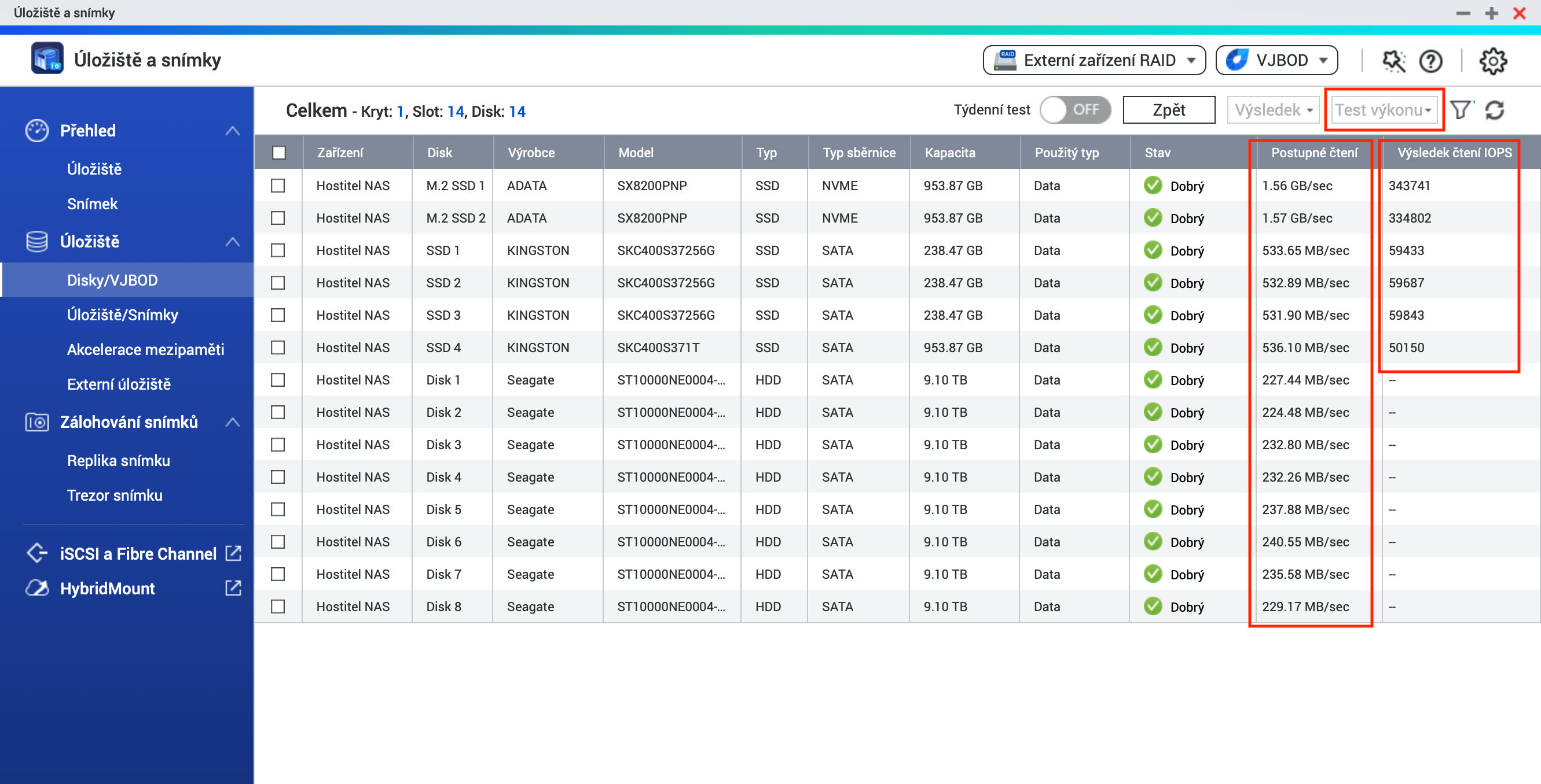 QNAP QTS - Úložiště a snímky (2)